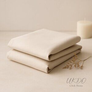 Casaluna Bamboo Rayon Pillowcase Set – Light Olive Beige, 400 Thread Count, Stan